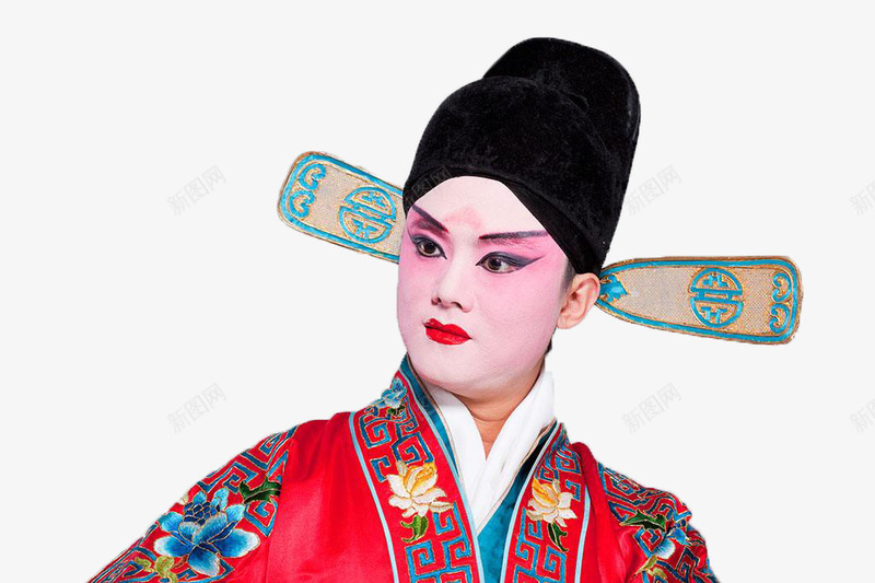 严肃的京剧演员psd免抠素材_新图网 https://ixintu.com 五官 京剧 国粹 帽子 表情