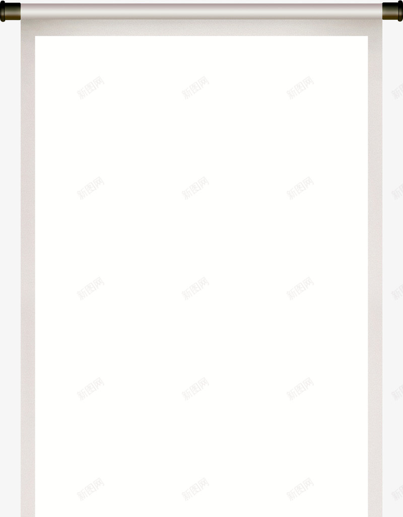 手绘灰色中国风画卷png免抠素材_新图网 https://ixintu.com 国风 灰色 画卷