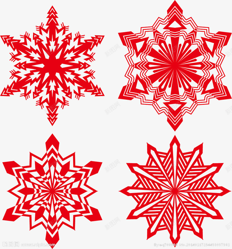 窗花png免抠素材_新图网 https://ixintu.com 剪纸 窗花 雪花