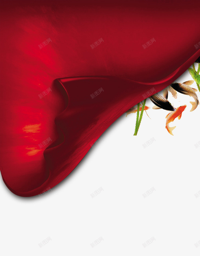 喜庆红布png免抠素材_新图网 https://ixintu.com 开业 结婚 过寿