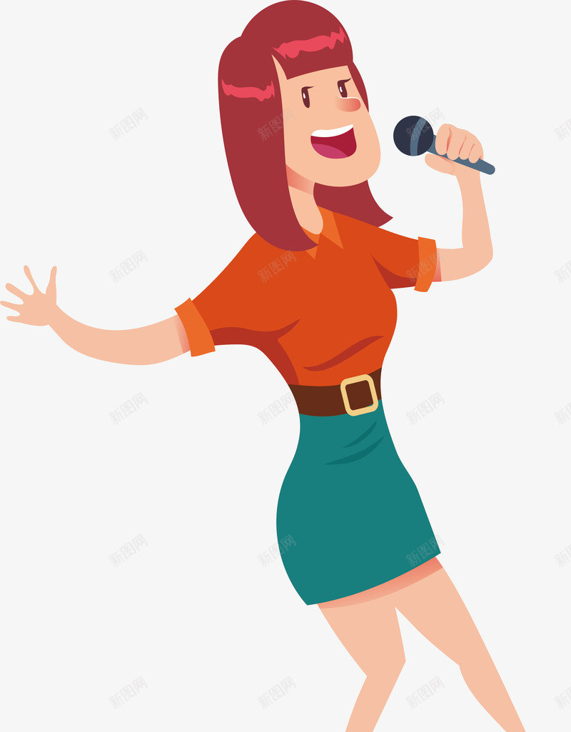 唱歌的女生文艺表演人物矢量图ai免抠素材_新图网 https://ixintu.com 人物 可爱 唱歌的女生 女生 弹吉他 文艺 文艺表演 朗诵 朗读K歌 男生 舞蹈 表演 跳舞 矢量图
