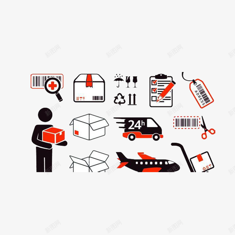 京东到家快递用简约图标png_新图网 https://ixintu.com 京东到家 图标 快递 服务