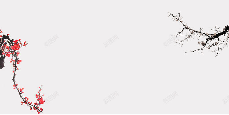家具促销背景png免抠素材_新图网 https://ixintu.com PS家具 中国风 家具促销 家居家纺 梅花 江南古镇