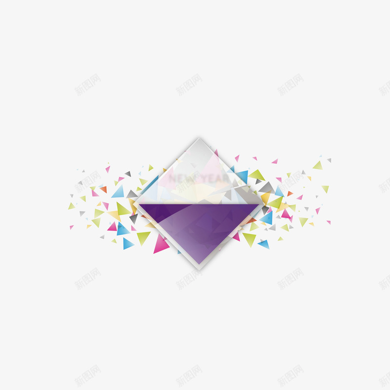 几何色块组合边框png免抠素材_新图网 https://ixintu.com 底纹设计 海报设计 青春边框