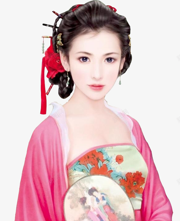 粉红衣服性感女子手绘古风png免抠素材_新图网 https://ixintu.com 古风 女子 性感 手绘 粉红 衣服