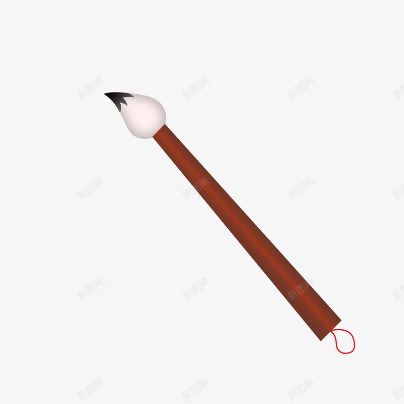 带墨迹的毛笔png免抠素材_新图网 https://ixintu.com 中国风 卡通 墨水 毛笔