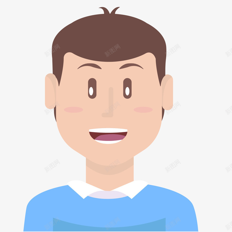 创意男子表情头像矢量图ai免抠素材_新图网 https://ixintu.com 人物设计 卡通 头像 男子 表情 表情设计 矢量图
