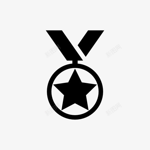 五星勋章图标png_新图网 https://ixintu.com 奖牌 奖章