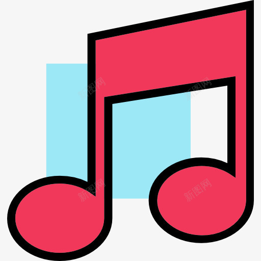 音符图标png_新图网 https://ixintu.com 歌曲的音符 界面 音乐 音乐和多媒体 音乐播放器 颤抖