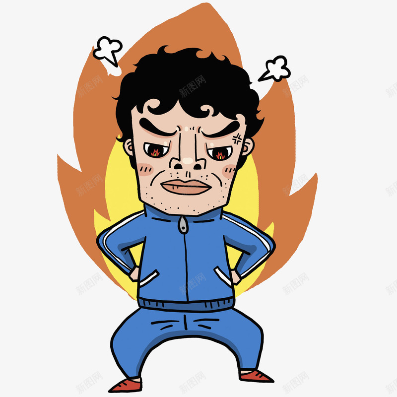 愤怒的人png免抠素材_新图网 https://ixintu.com png png图片 休闲服 冒烟 愤怒 火冒三丈 蓝色