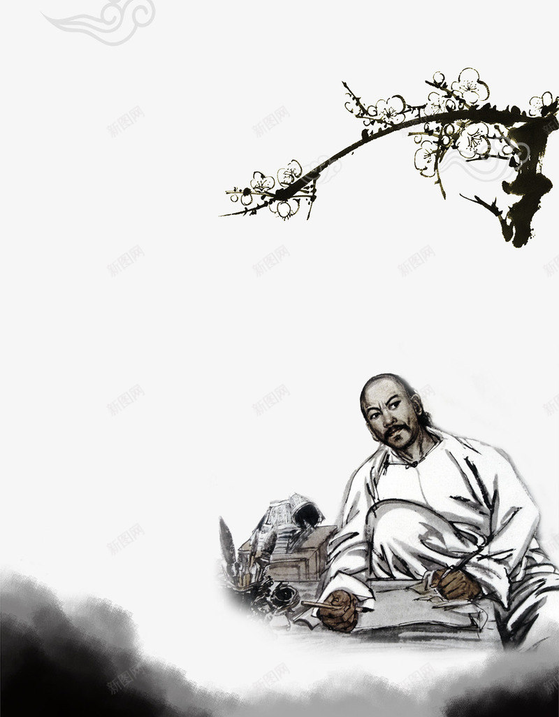 学校文化展板勤奋篇png免抠素材_新图网 https://ixintu.com PSD 中国风 传统文化 免费下载 励志 勤奋 古人 名人名言 墨梅 学校展板设计 学校文化宣传栏 展板模板 教室模板 水墨 源文件 白色 祥云 走廊文化