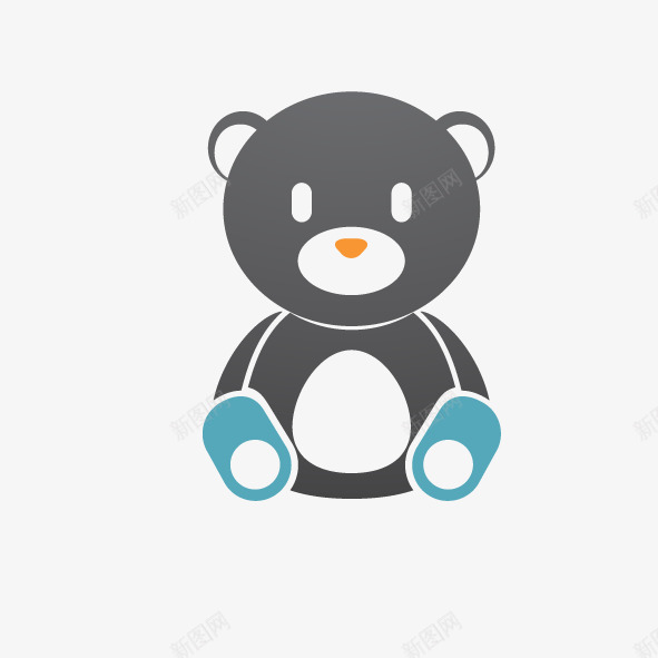 扁平化小熊图标png_新图网 https://ixintu.com icon 小熊 扁平化