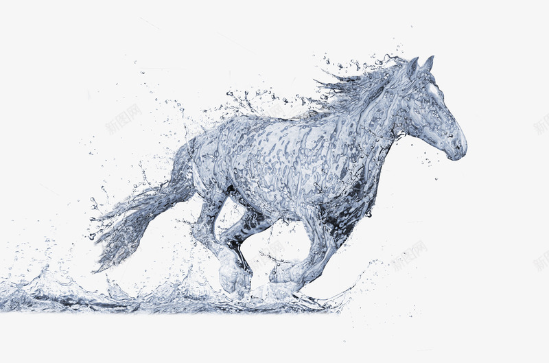 水墨画png免抠素材_新图网 https://ixintu.com 中国风 动物 毛笔马 水墨 水墨画 水彩 水效果 水效果马匹 水特效 水纹 水花 水马 马 马儿 马匹