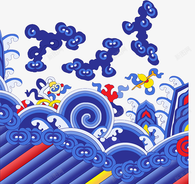 唯美精美中国风青花瓷花纹底纹边png免抠素材_新图网 https://ixintu.com 中国风 唯美 底纹 精美 花纹 装饰 边角 青花瓷