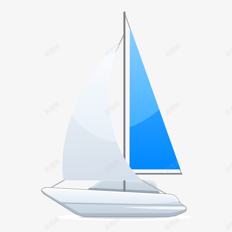 卡通帆船矢量图ai免抠素材_新图网 https://ixintu.com 卡通 帆船设计 海边 航海 船只设计 矢量图