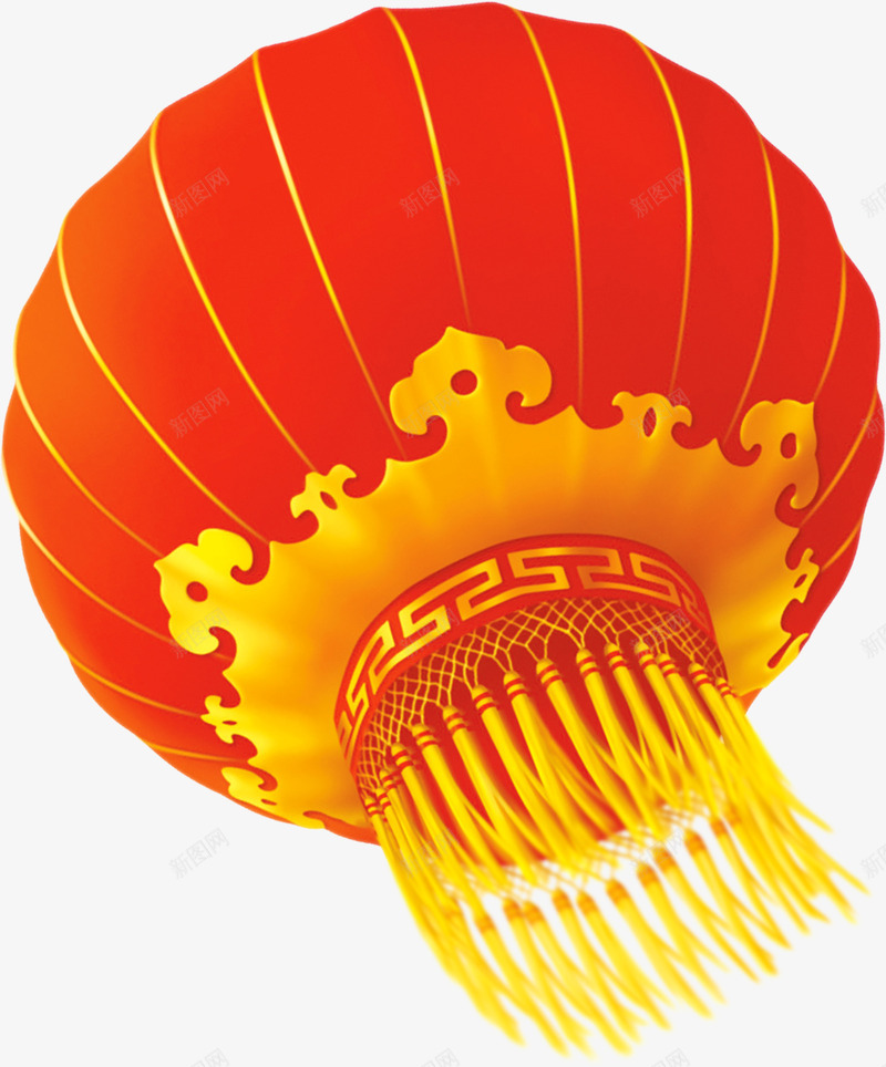 手绘元旦红色灯笼装饰png免抠素材_新图网 https://ixintu.com 元旦 灯笼 红色 装饰