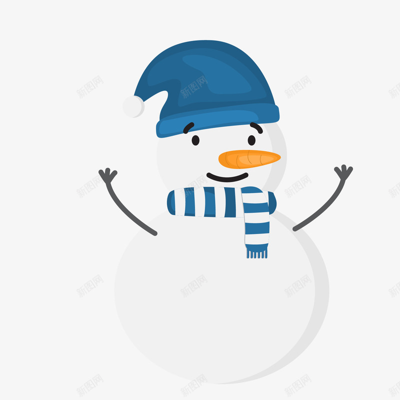 蓝白色围巾帽子卡通雪人矢量图ai免抠素材_新图网 https://ixintu.com 卡通 卡通雪人 围巾 帽子 白色 蓝色 雪人 矢量图
