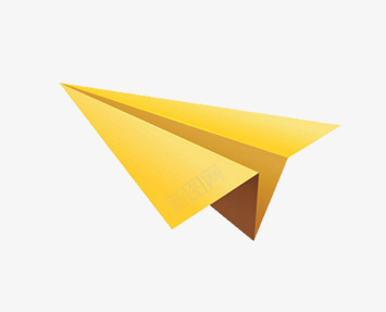 黄色纸飞机png免抠素材_新图网 https://ixintu.com 国庆节元素 立体 黄色纸飞机