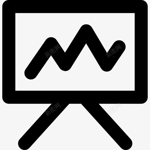 图形化的业务演示白板上图标png_新图网 https://ixintu.com flaticon集 商务 图形 工具 建筑 板 演示 白底黑框 白板 统计