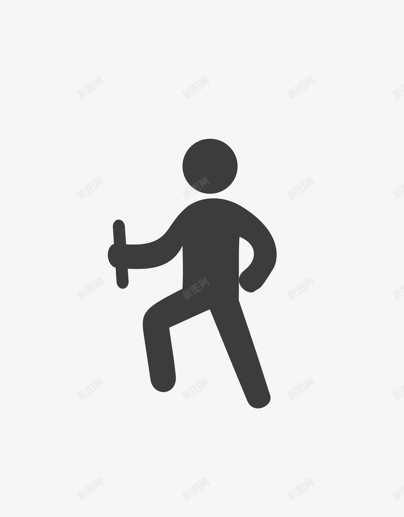 黑色简笔运动小人图标png_新图网 https://ixintu.com 小人 简笔画 运动图标 运动小人 黑色 黑色小人