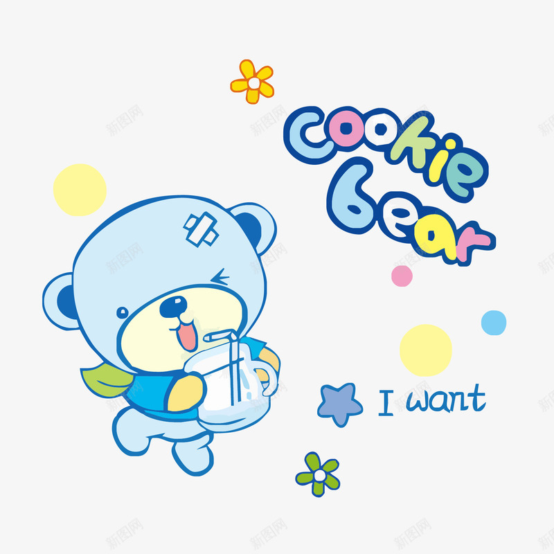 卡通小熊手机壳印花图矢量图ai免抠素材_新图网 https://ixintu.com T恤印花图 T恤图案 卡通图案 可爱元素 手机壳图案 服装设计素材 矢量图