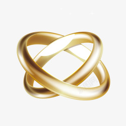 金色结婚戒指素材