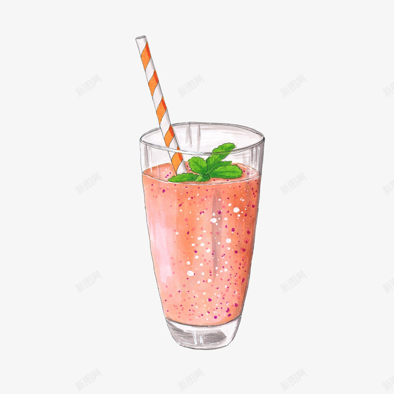 手绘卡通一杯果汁冰饮png免抠素材_新图网 https://ixintu.com 冰镇饮料 冰饮 卡通 夏日主题 夏日饮料 手绘 果汁 海报设计 玻璃杯