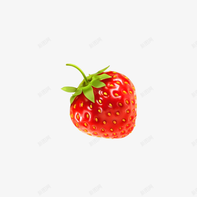 红色的草莓矢量图ai免抠素材_新图网 https://ixintu.com 一颗草莓 水果 矢量草莓 红色 绿色 草莓 矢量图