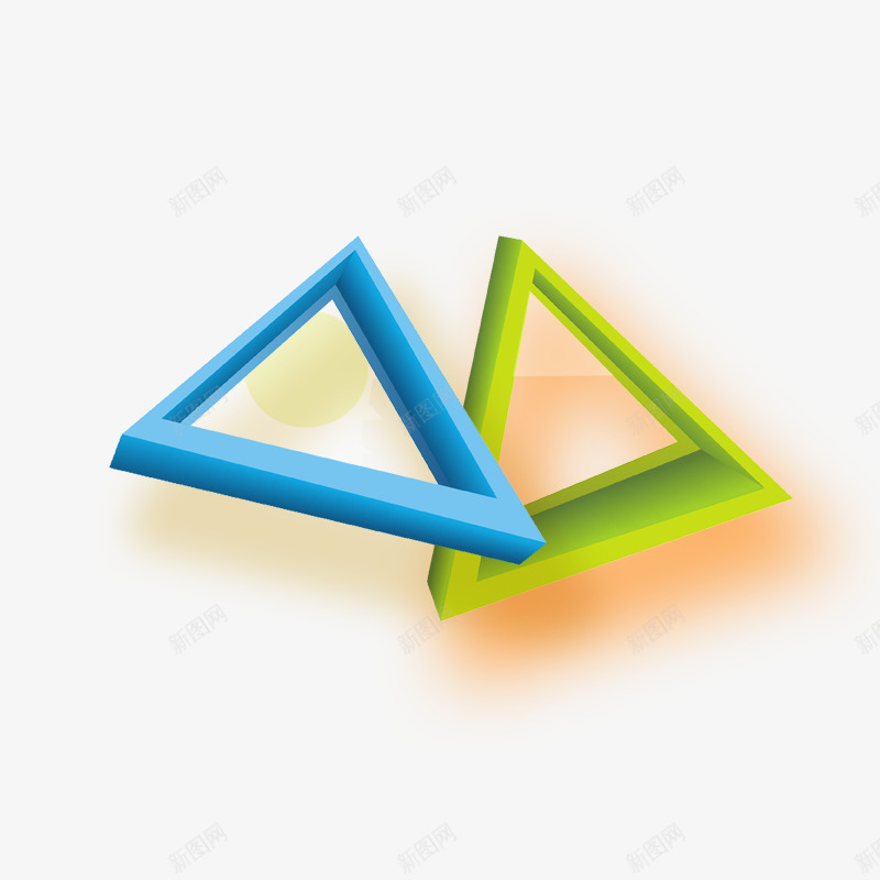 立体三角形png免抠素材_新图网 https://ixintu.com 三角架 影子 模糊