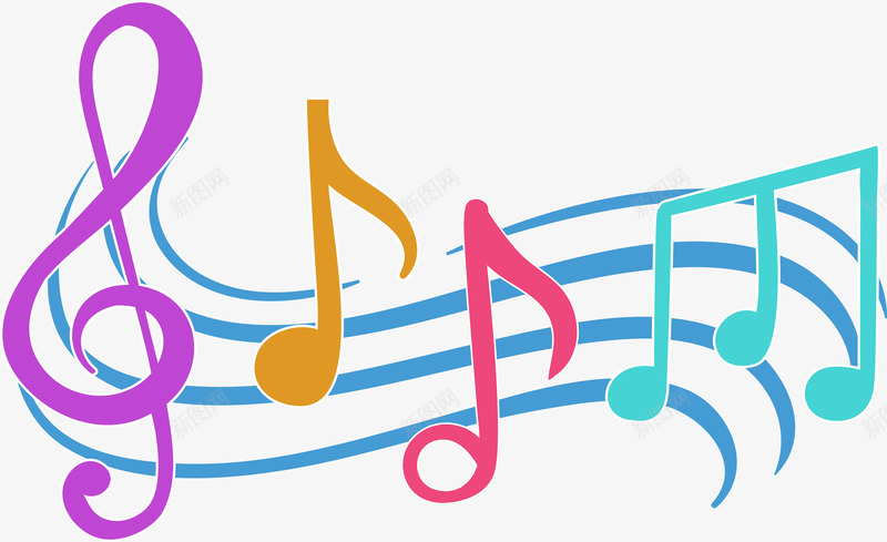 彩色音乐线谱图png免抠素材_新图网 https://ixintu.com 乐谱 乐谱图 五线谱 矢量乐谱 矢量乐谱图 音乐 音乐乐谱 音乐律动 音符