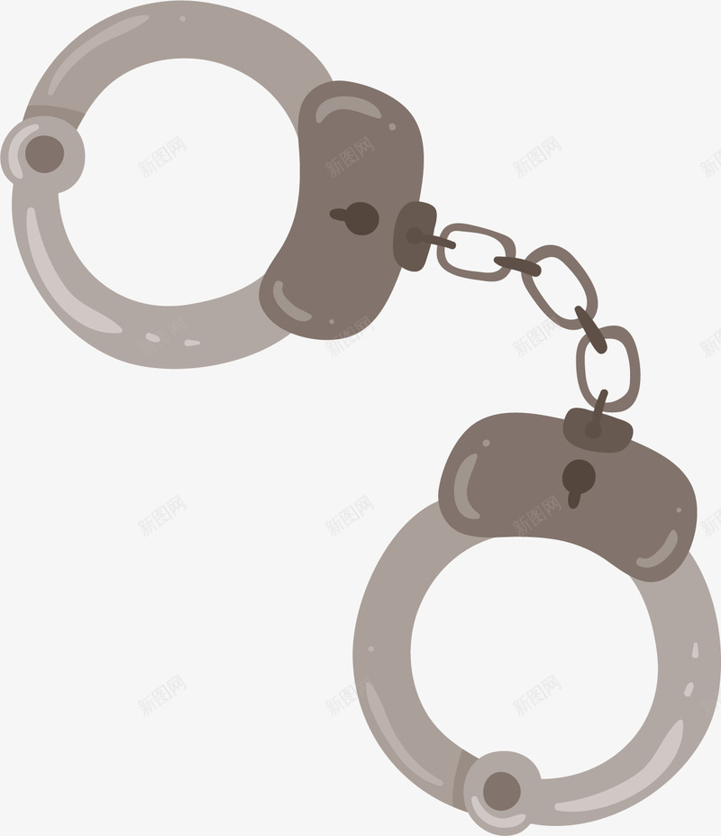 灰色警察抓人手铐矢量图ai免抠素材_新图网 https://ixintu.com 手铐 灰色手铐 矢量png 警察 警察手铐 银色手铐 矢量图