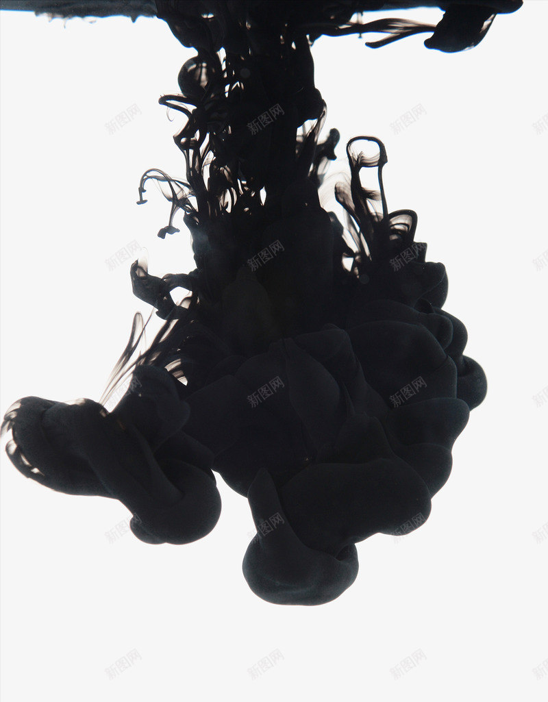 黑色水中黑png免抠素材_新图网 https://ixintu.com 中国风 墨水 墨汁 扩散 染料 水中墨 沉墨 颜料 黑色 黑色涂料