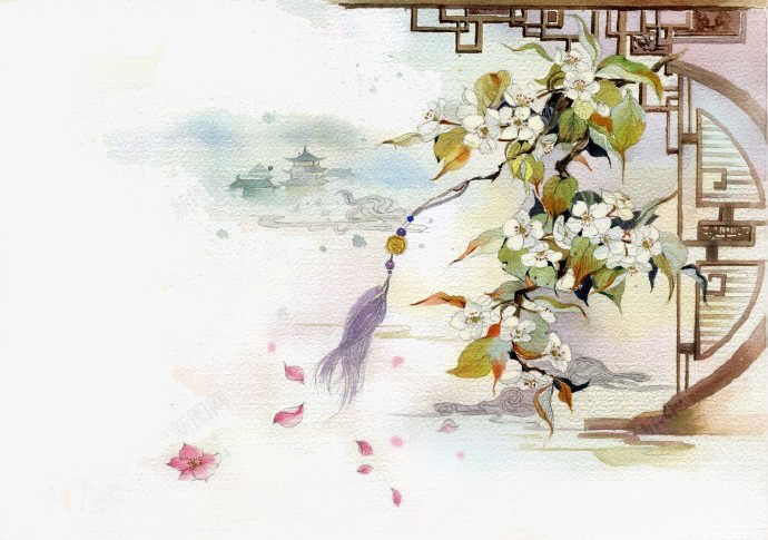 古风唯美水彩插画png免抠素材_新图网 https://ixintu.com 中国风 古代风 古风水彩 古风物件 古风花卉 山清水秀 彩色水墨画 文人墨客 水彩画 花卉 花鸟鱼虫 落花流水 诗情画意 风景