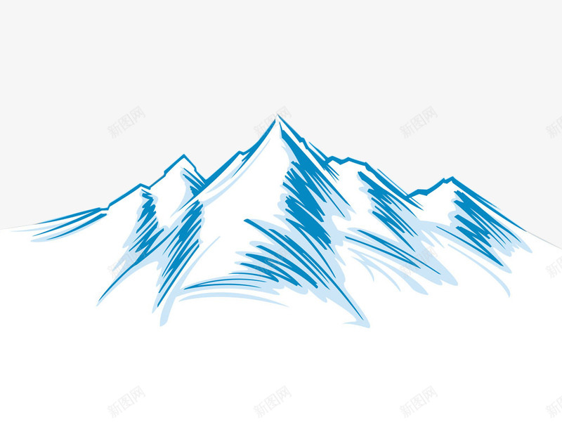 雪山png免抠素材_新图网 https://ixintu.com 卡通 雪山