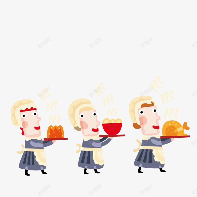 壁纸png免抠素材_新图网 https://ixintu.com 佣人 卡通 卡通人物 女仆 手绘 插画 表情包 高清壁纸