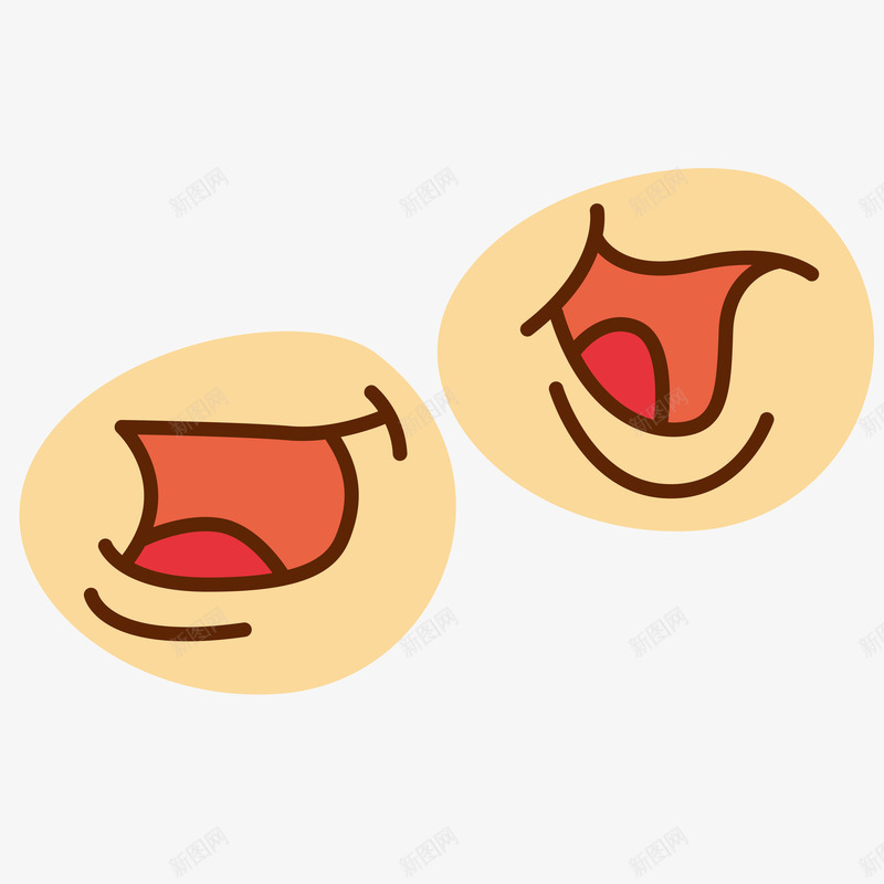 卡通嘴巴说话表情矢量图ai免抠素材_新图网 https://ixintu.com 卡通 卡通嘴 口 嘴巴 微笑 手绘 表情 说话 矢量图