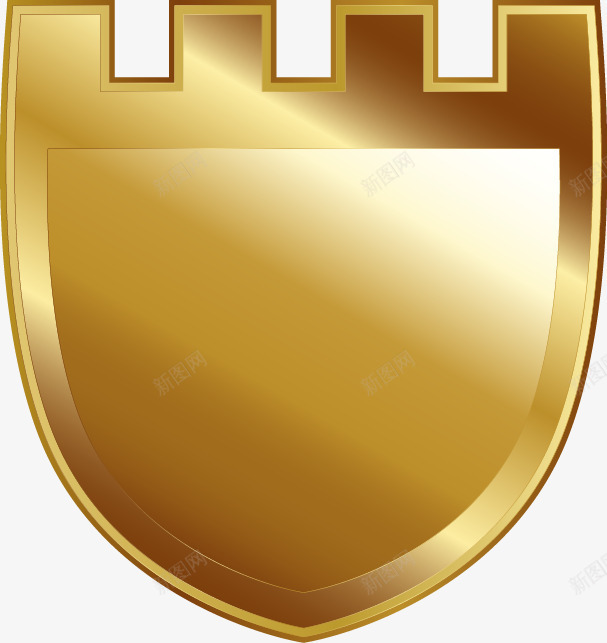 手绘金色城墙盾牌图案png免抠素材_新图网 https://ixintu.com 图案 城墙 手绘 盾牌 金色