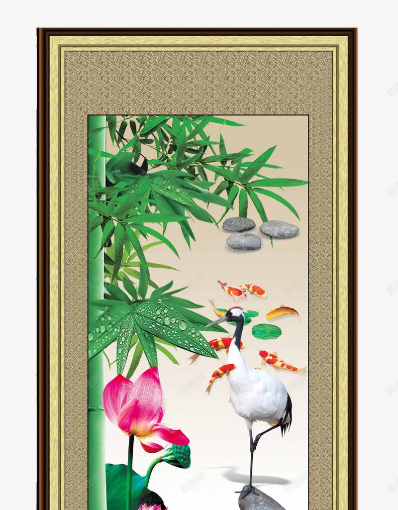 中国风挂画png免抠素材_新图网 https://ixintu.com 书房画 产品实物 固话 学校挂画 挂画 有框画 装饰画