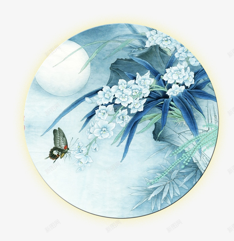 国画花鸟蝴蝶png免抠素材_新图网 https://ixintu.com 中式风格花鸟图 国画 国画花鸟蝴蝶 毛笔画 水墨画