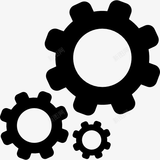三齿轮配置工具图标png_新图网 https://ixintu.com humanpictos 三 大小齿轮 工具 工具和器具 设置 轮子 配置 齿轮