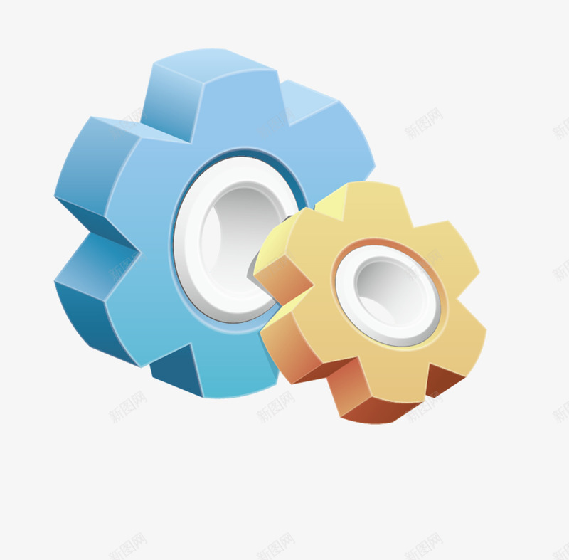 卡通3D质感齿轮图标png_新图网 https://ixintu.com AI AI符号 ai 创意 商务 小图标 白色 科技