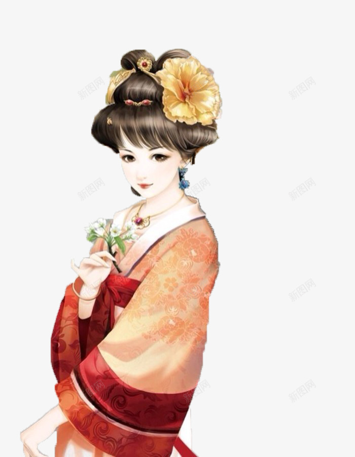 古代贵妃png免抠素材_新图网 https://ixintu.com 中国风 人物 古代 古装 古风 古风衣服 宫廷 手绘 皇妃 美女 贵妃