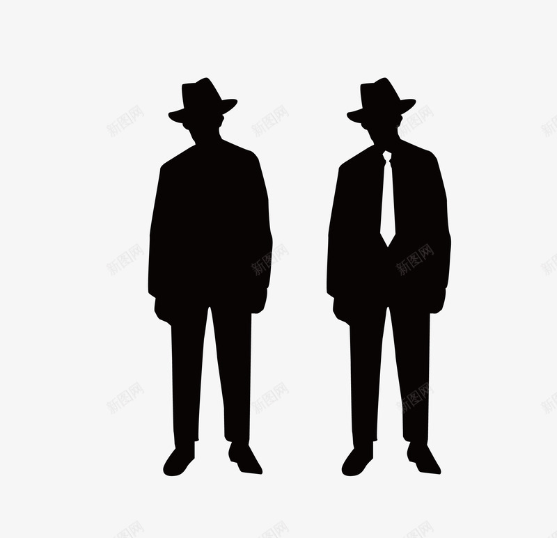上海滩人物剪影png免抠素材_新图网 https://ixintu.com 上海滩人物剪影 人物剪影 帅气男人剪影