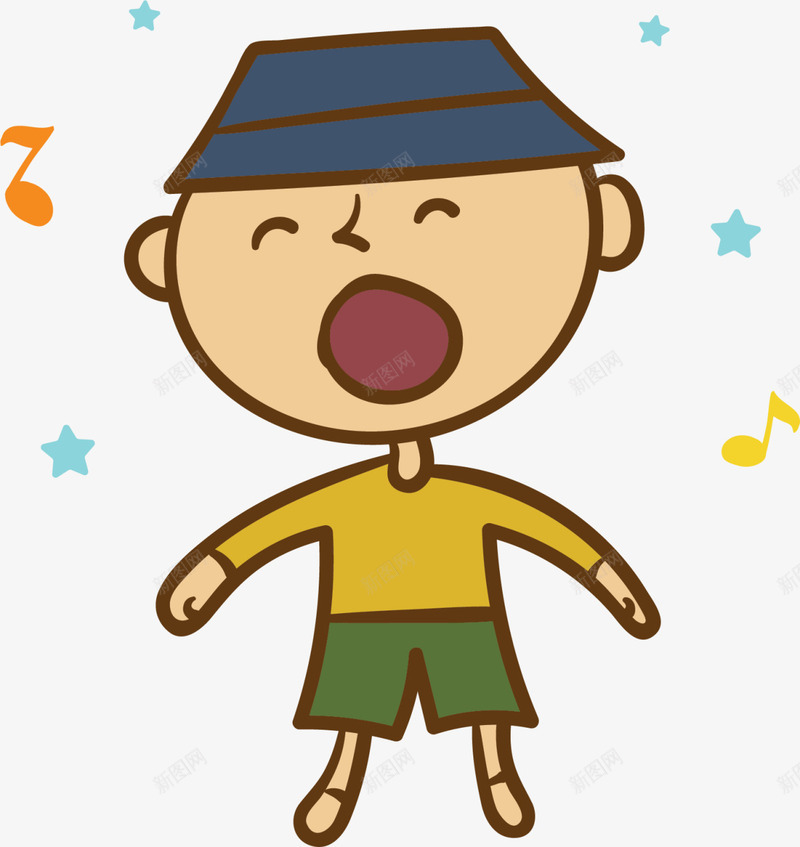 唱歌可爱音符男孩png免抠素材_新图网 https://ixintu.com 321 世界儿歌日 儿童节 卡通男生 小朋友音乐 歌唱 男高音 音乐 音符男孩