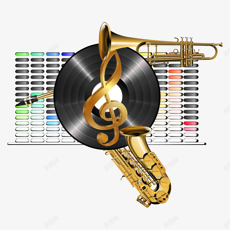音乐乐器背景png免抠素材_新图网 https://ixintu.com 乐器背景 矢量音符 音乐 音乐乐器背景 音符