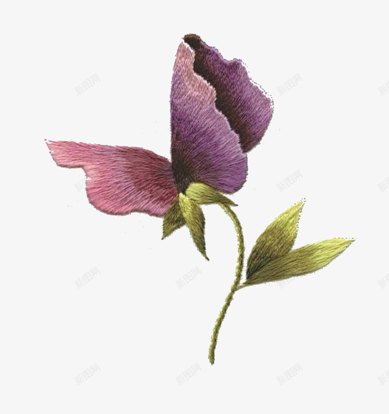 刺绣花儿png免抠素材_新图网 https://ixintu.com 中国风 刺绣 刺绣花 图案 花儿