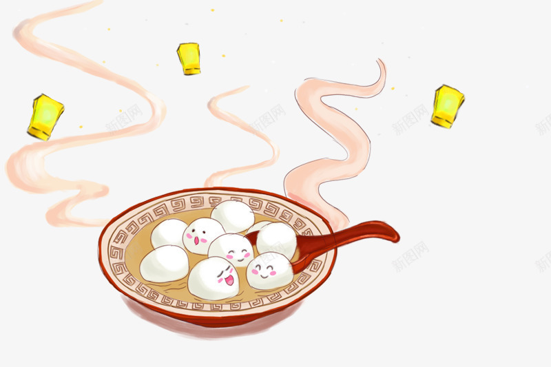 元宵节汤圆插图卡通表情png免抠素材_新图网 https://ixintu.com 元宵 元宵节 卡通表情 正月十五 汤圆插图 闹元宵