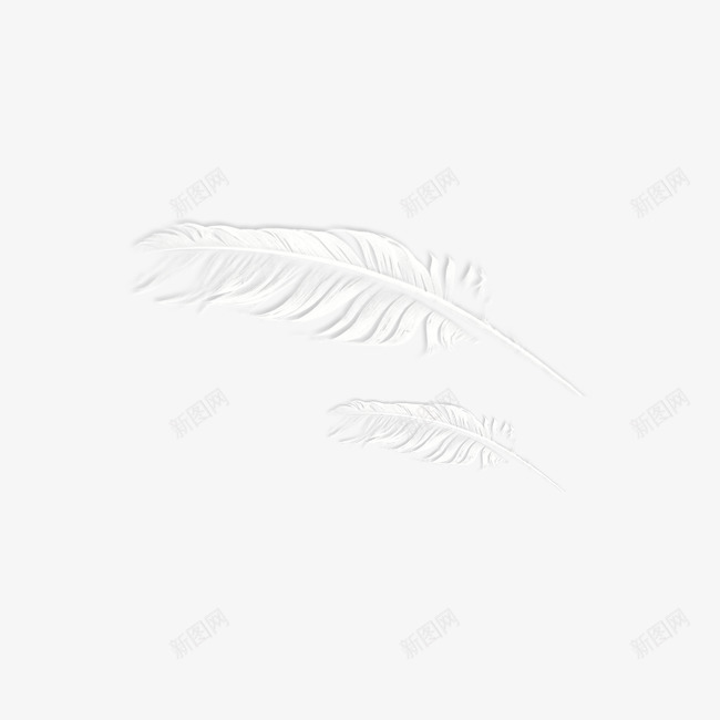 白色羽毛图案png免抠素材_新图网 https://ixintu.com 文艺 清新 白色 羽毛