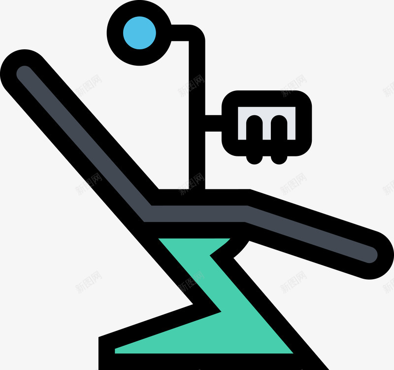 牙科诊断手术台图标png_新图网 https://ixintu.com 图标ico 图标icon 手术台 拔牙 牙齿
