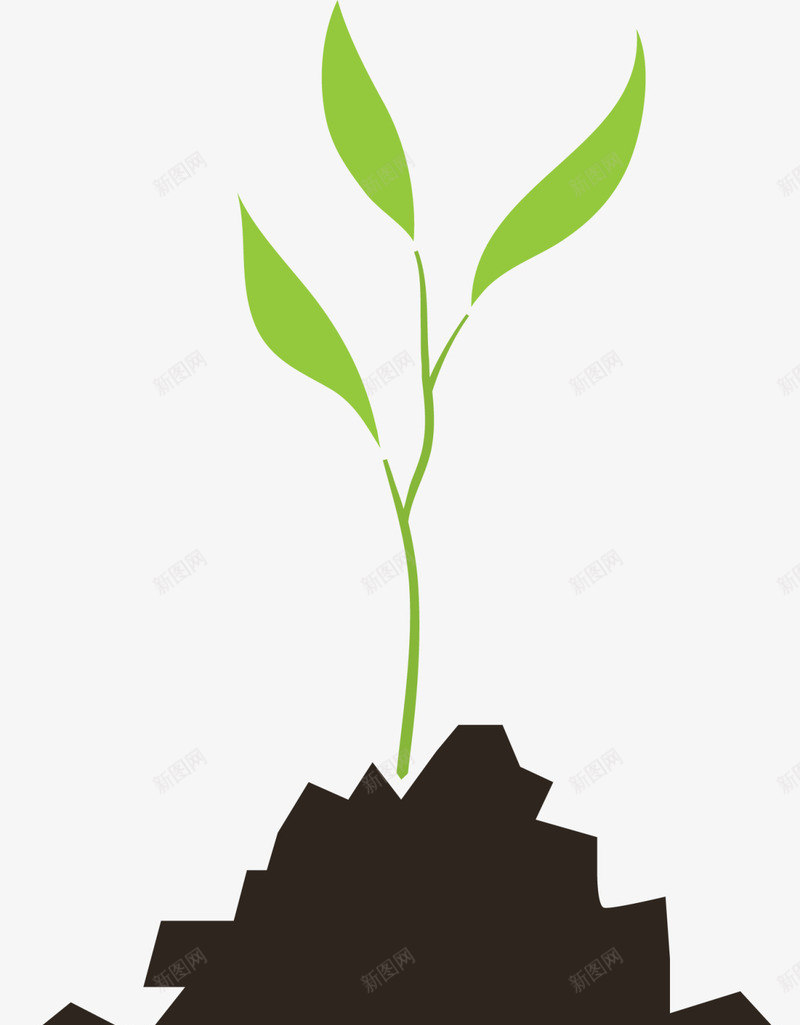 绿色春季泥土草苗png免抠素材_新图网 https://ixintu.com 春天 春季 春日 植树节 种子 种植 自然 草莓